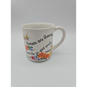 Vintage "Sisters Are Forever" Coffee Mug from Message Mugs